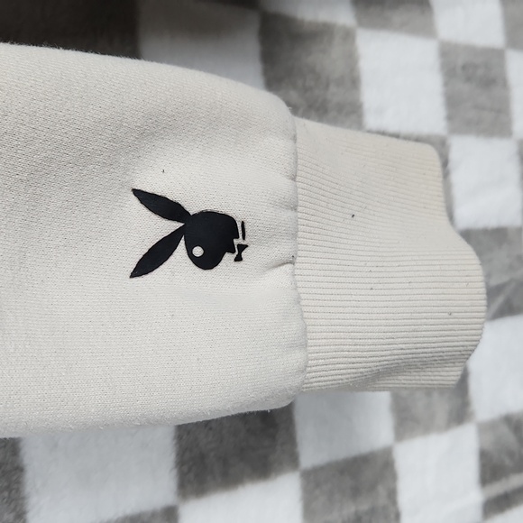 Playboy Pacsun hoodie women's medium M off white 2020 Playboy International - Picture 3 of 10